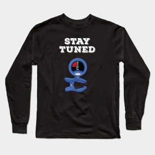 Stay Tuned Blue Clip-On Tuner Long Sleeve T-Shirt